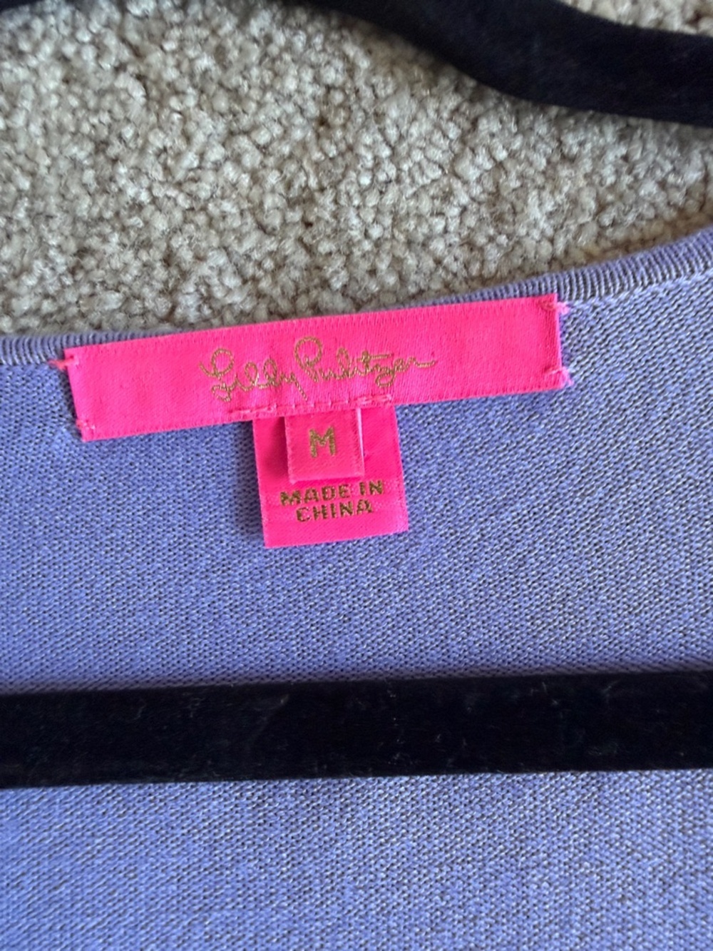Lilly Pulitzer Edina V-Neck Sweater Color Sea Urchin Purple Size M - Picture 6 of 9